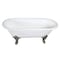 Aqua Eden Clawfoot Bathtubs, 71.63 L, 31.5 W, White/Brushed Nickel, Cast Iron VCTDE7232NL8 - alternate 1